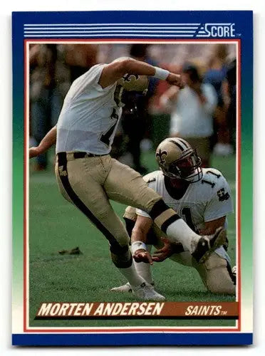 1990 Score Morten Andersen Saints football card from Saints football cards collection