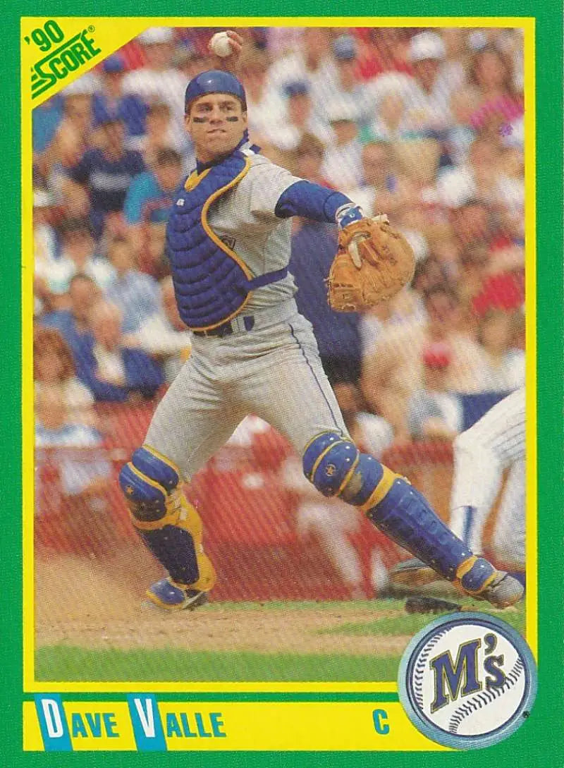 1990 Score #109 Dave Valle EX Excellent Seattle Mariners Baseball Card - Baseball Card Single