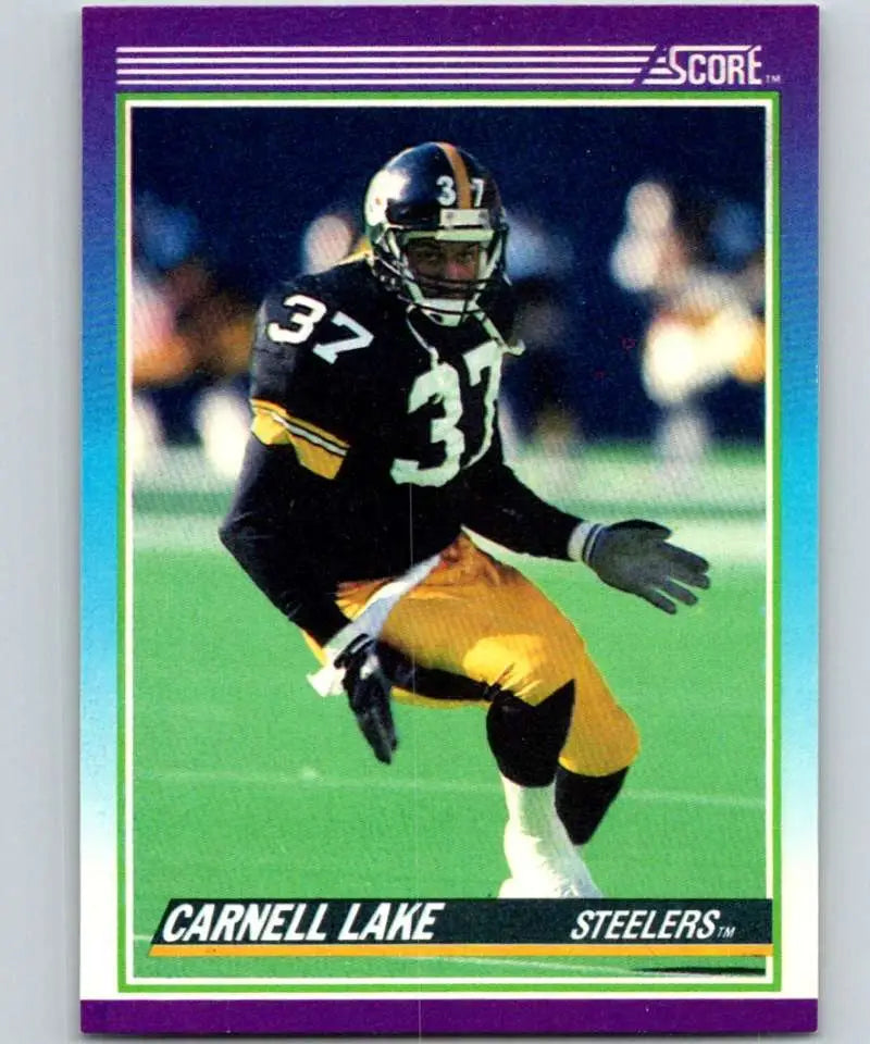 1990 Score #111 Carnell Lake NM-MT Pittsburgh Steelers Football Card - Football Card Single