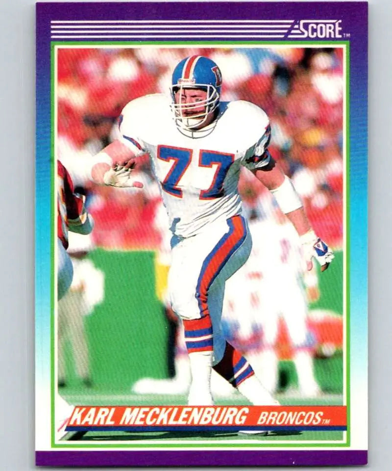 1990 Score #115 Karl Mecklenburg NM-MT Denver Broncos Football Card