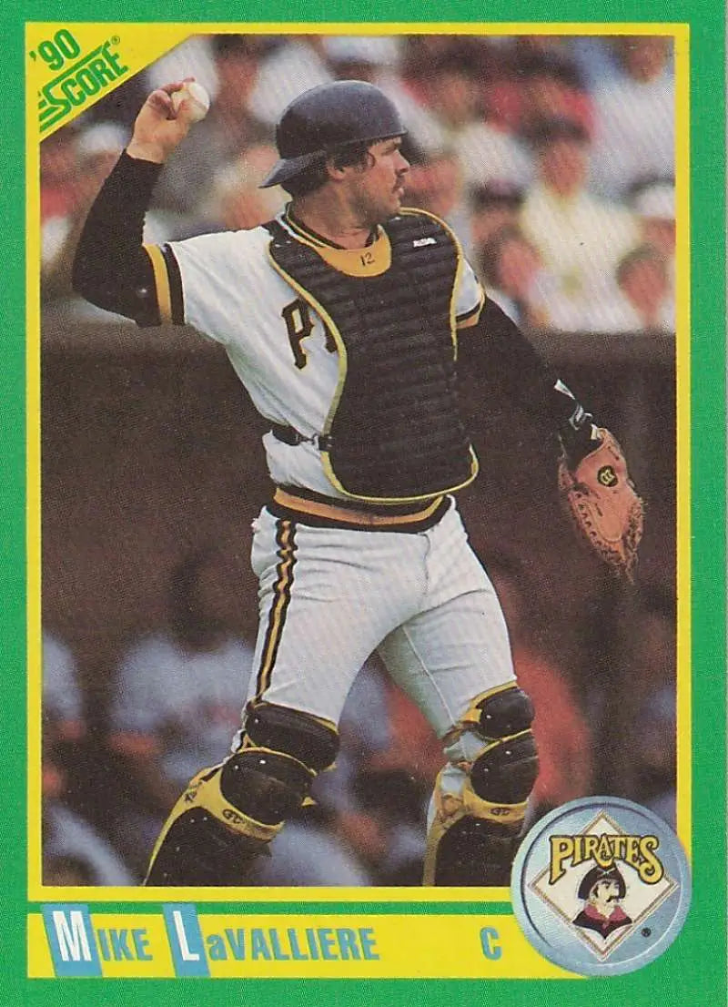 1990 Score #116 Mike LaValliere EX Excellent Pittsburgh Pirates Baseball Card - Baseball Card Single