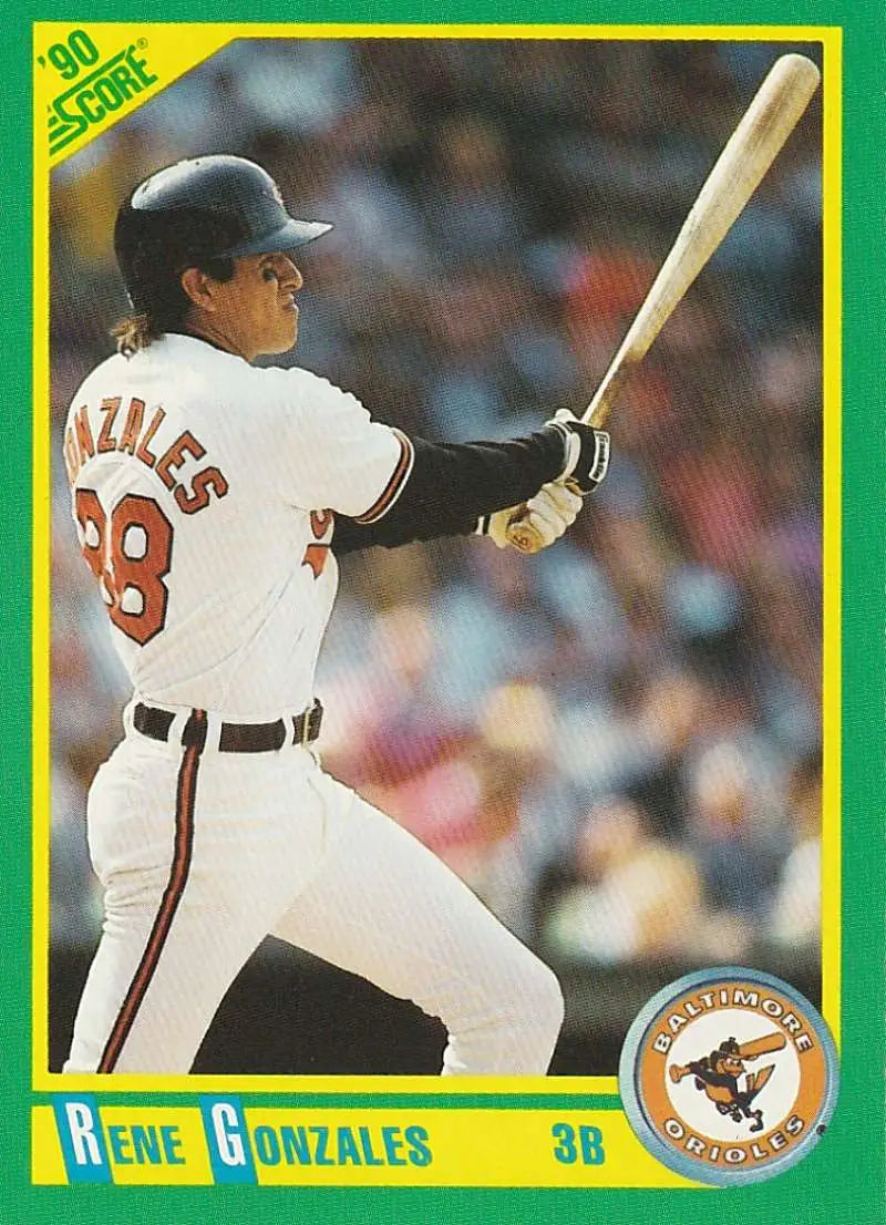 1990 Score #118 Rene Gonzales EX Excellent Baltimore Orioles Baseball Card - Baseball Card Single