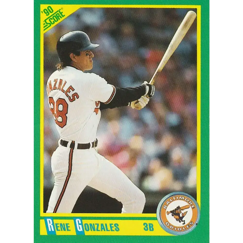 1990 Score #118 Rene Gonzales NM-MT Baltimore Orioles Baseball Card - Baseball Card Single