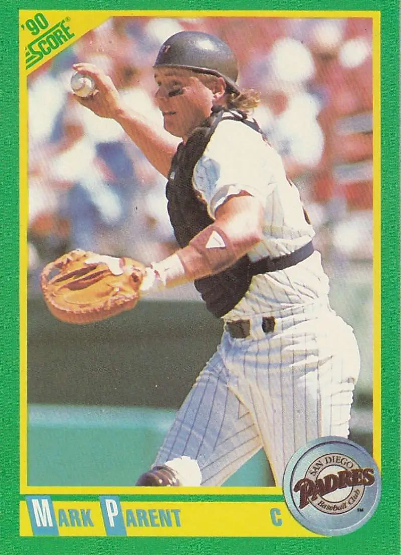 1990 Score #119 Mark Parent EX Excellent San Diego Padres Baseball Card - Baseball Card Single