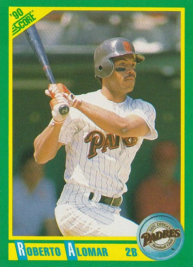 1990 Score #12 Roberto Alomar EX Excellent San Diego Padres Baseball Card - Baseball Card Single