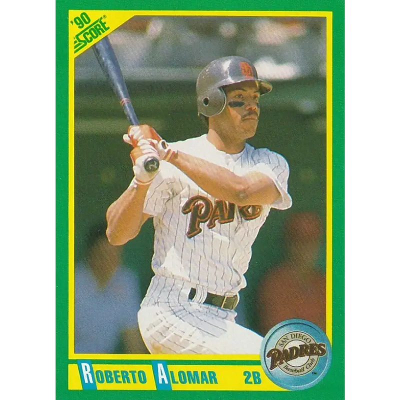 1990 Score #12 Roberto Alomar NM-MT San Diego Padres Baseball Card - Baseball Card Single