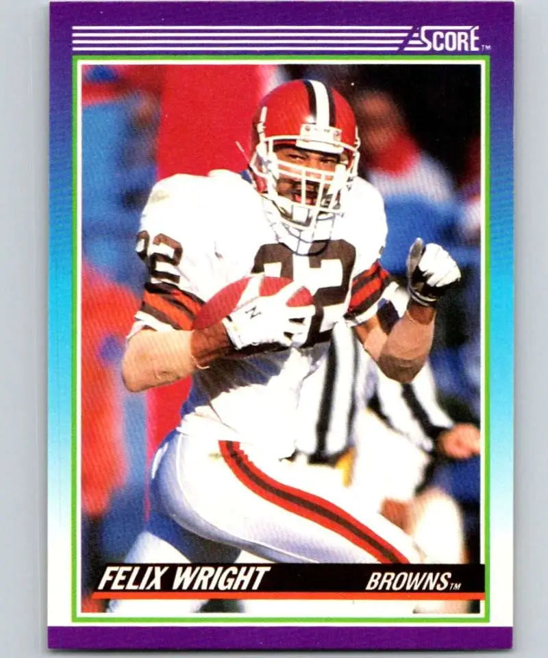 1990 Score #122 Felix Wright NM-MT Cleveland Browns Football Card - Football Card Single