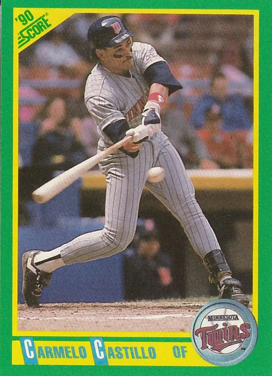 1990 Score #123 Carmen Castillo EX Excellent Minnesota Twins Baseball Card - Baseball Card Single