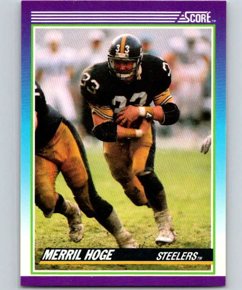 1990 Score #123 Merril Hoge NM-MT Pittsburgh Steelers Football Card - Football Card Single