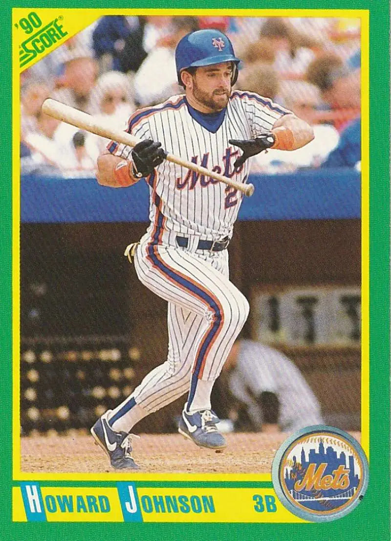 1990 Score #124 Howard Johnson EX Excellent New York Mets Baseball Card - Baseball Card Single