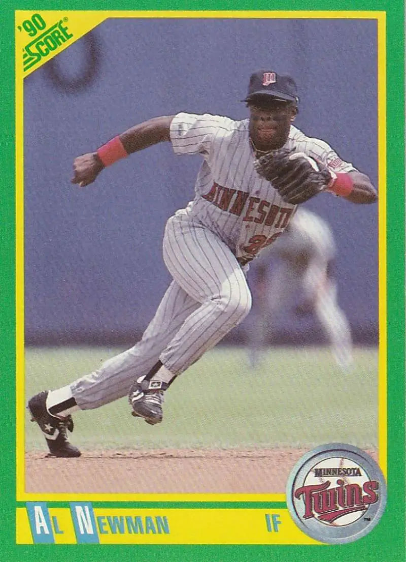 1990 Score #128 Al Newman EX Excellent Minnesota Twins Baseball Card - Baseball Card Single
