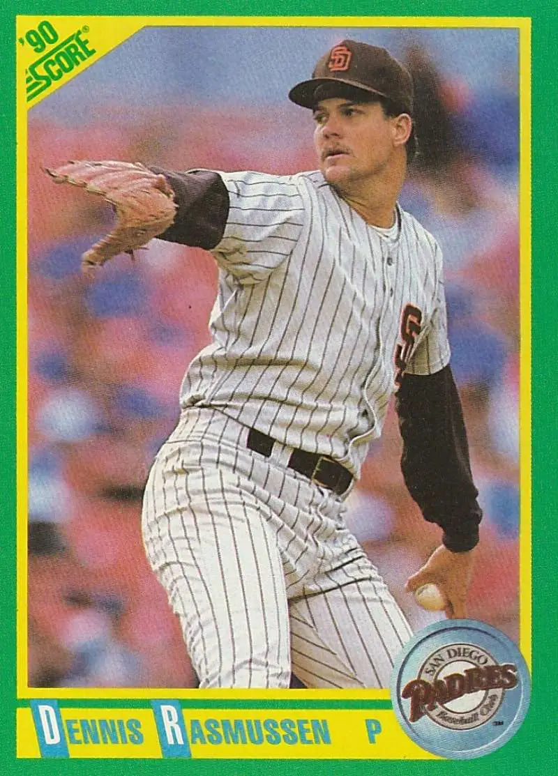 1990 Score #129 Dennis Rasmussen EX Excellent San Diego Padres Baseball Card - Baseball Card Single