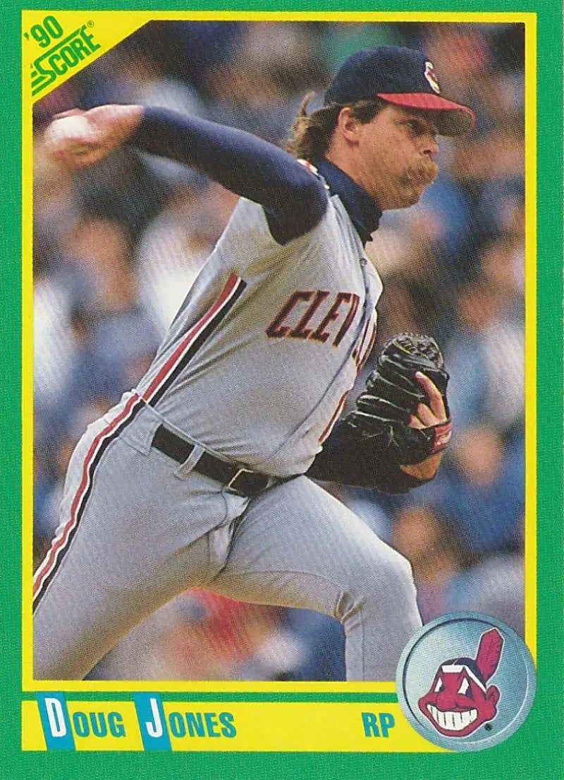 1990 Score #130 Doug Jones EX Excellent Cleveland Indians Baseball Card - Baseball Card Single