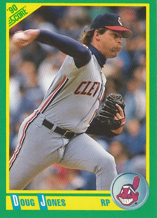 1990 Score #130 Doug Jones EX Excellent Cleveland Indians Baseball Card - Baseball Card Single