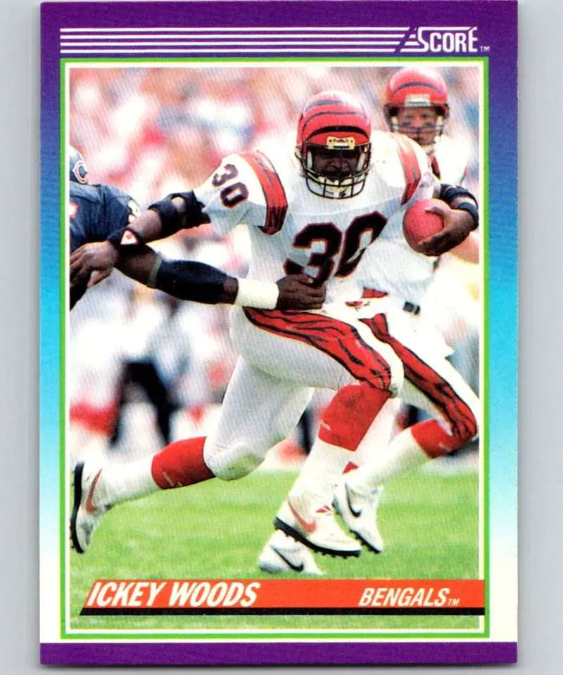 1990 Score #130 Ickey Woods NM-MT Cincinnati Bengals Football Card - Football Card Single