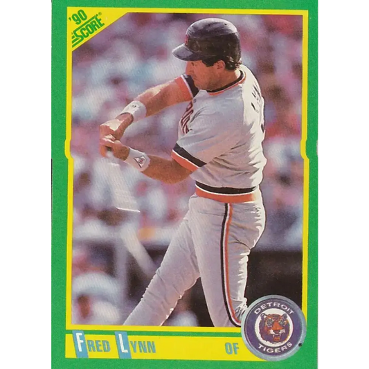 1990 Score #131 Fred Lynn NM-MT Detroit Tigers Baseball Card - Baseball Card Single