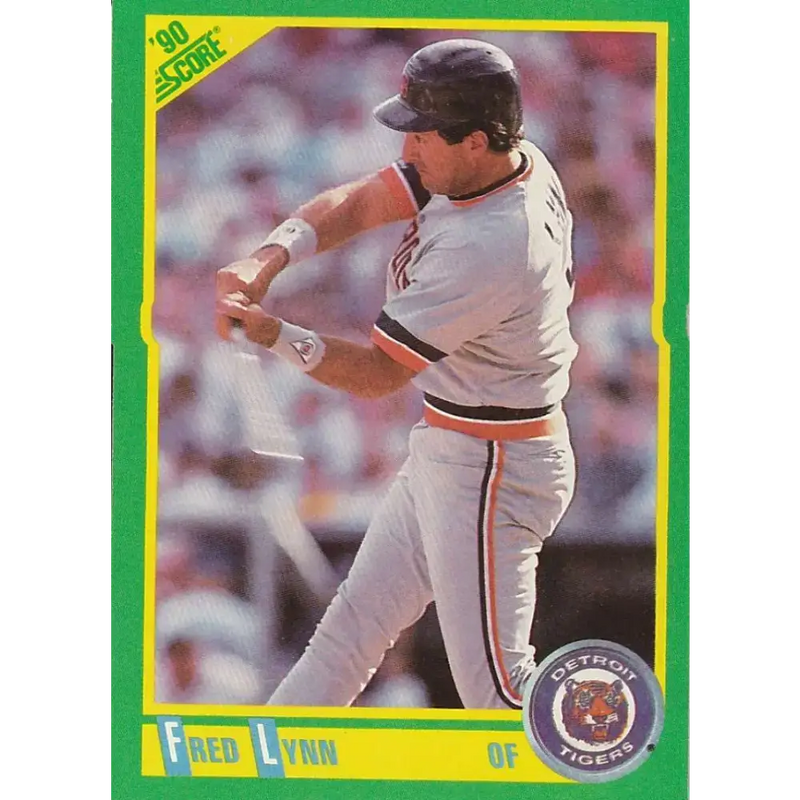 1990 Score #131 Fred Lynn NM-MT Detroit Tigers Baseball Card - Baseball Card Single