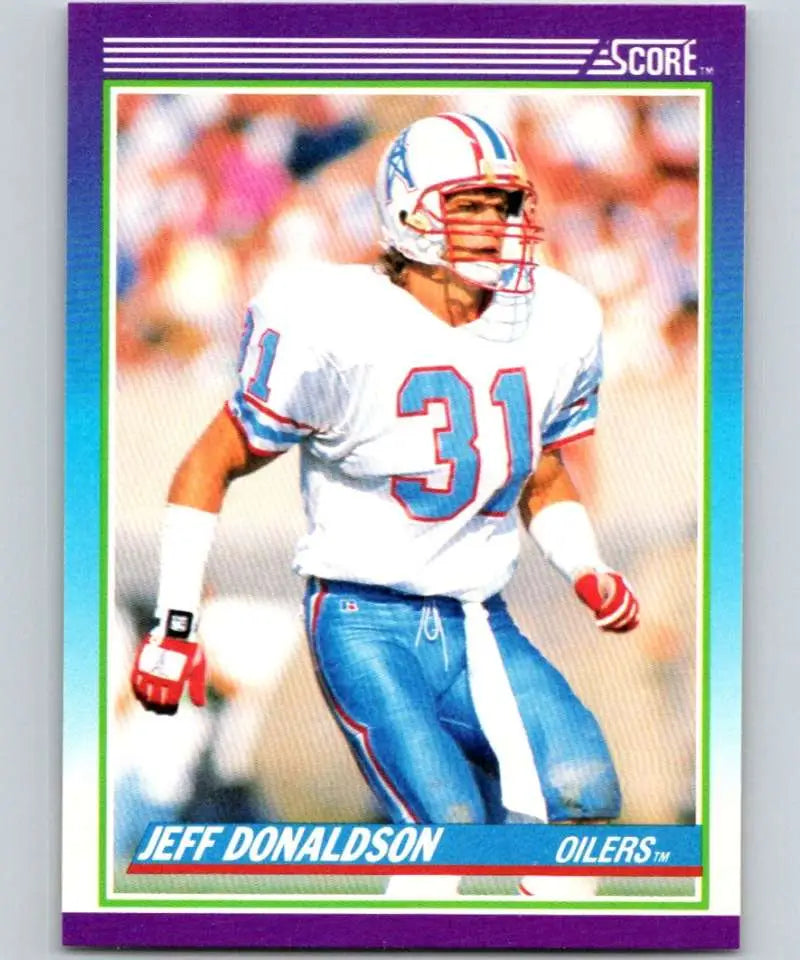 1990 Score #131 Jeff Donaldson NM-MT Houston Oilers Football Card - Football Card Single