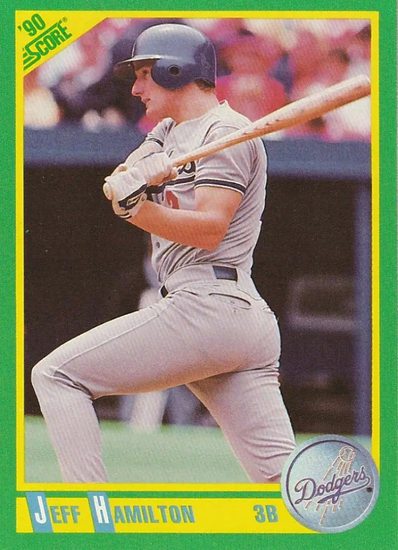 1990 Score #132 Jeff Hamilton EX Excellent Los Angeles Dodgers Baseball Card - Baseball Card Single