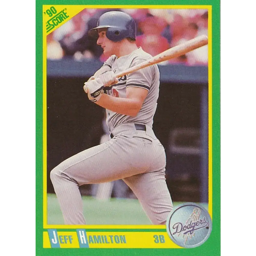 1990 Score #132 Jeff Hamilton NM-MT Los Angeles Dodgers Baseball Card - Baseball Card Single