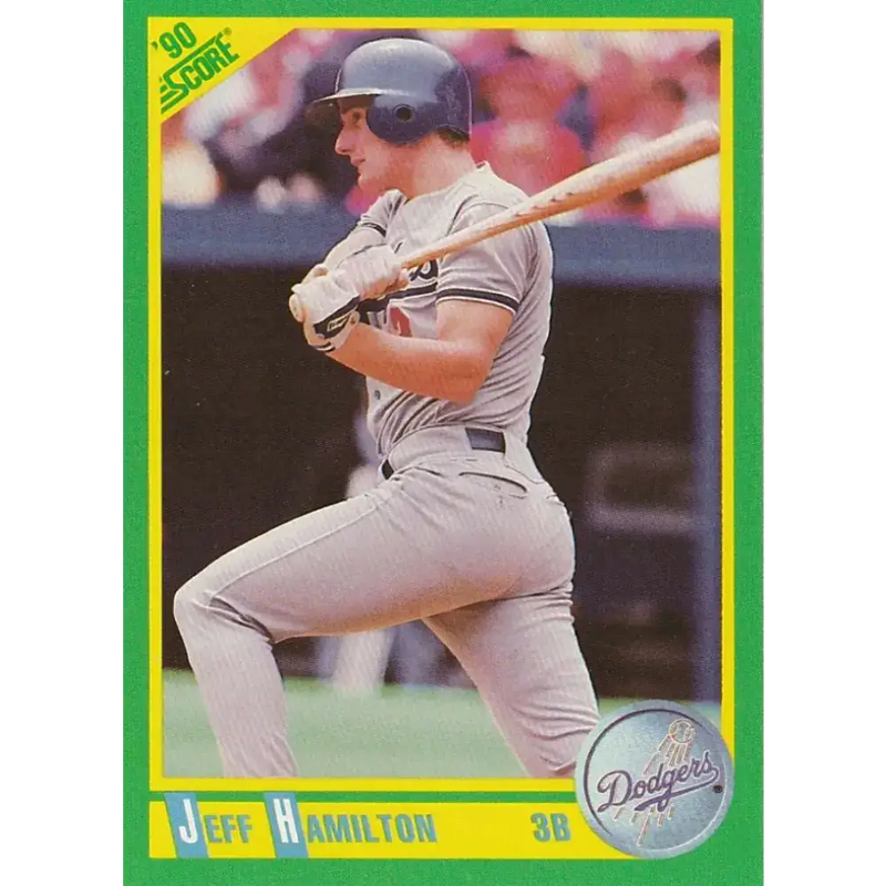 1990 Score #132 Jeff Hamilton NM-MT Los Angeles Dodgers Baseball Card - Baseball Card Single