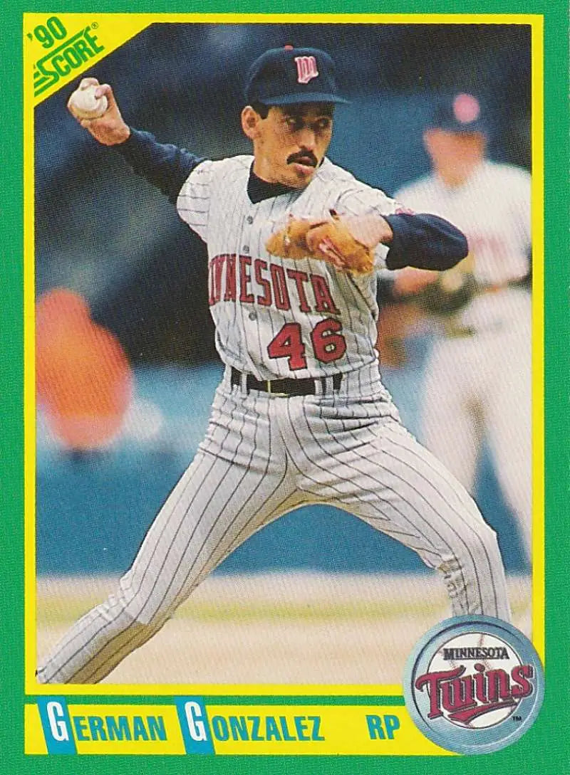 1990 Score #133 German Gonzalez EX Excellent Minnesota Twins Baseball Card - Baseball Card Single