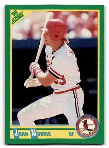 John Morris baseball card from 1990 Score with original gloss featuring Simply Sandoval