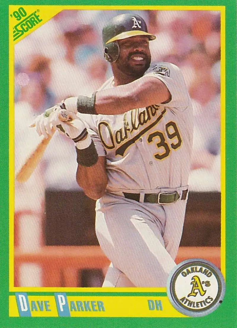 1990 Score #135 Dave Parker EX Excellent Oakland Athletics Baseball Card - Baseball Card Single