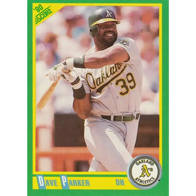 1990 Score #135 Dave Parker NM-MT Oakland Athletics Baseball Card - Baseball Card Single