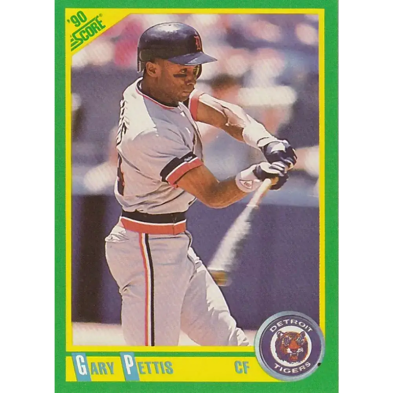1990 Score #136 Gary Pettis NM-MT Detroit Tigers Baseball Card - Baseball Card Single