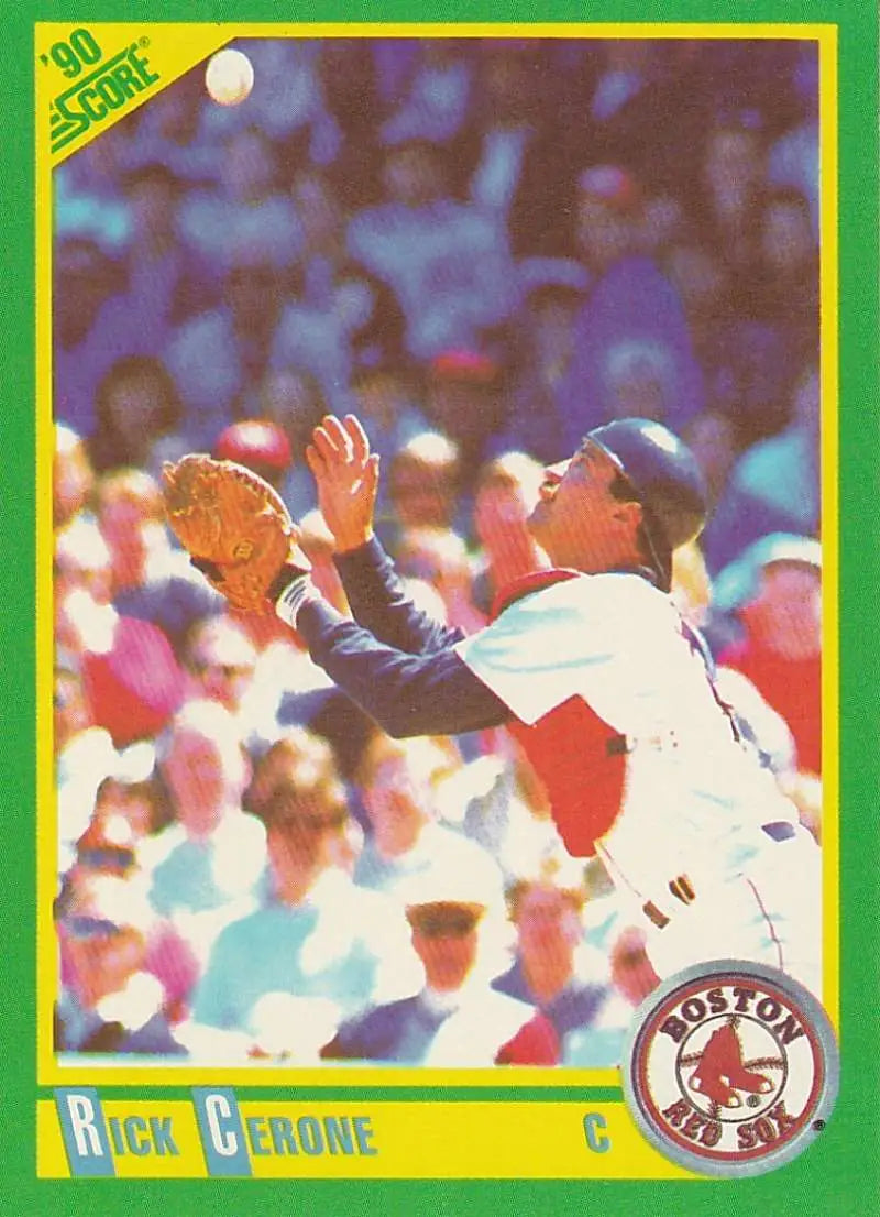 1990 Score #139 Rick Cerone EX Excellent Boston Red Sox Baseball Card - Baseball Card Single