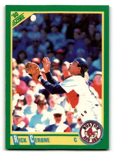 Rick Cerone baseball card with original gloss from 1990 Score #139 NM-MT Red Sox
