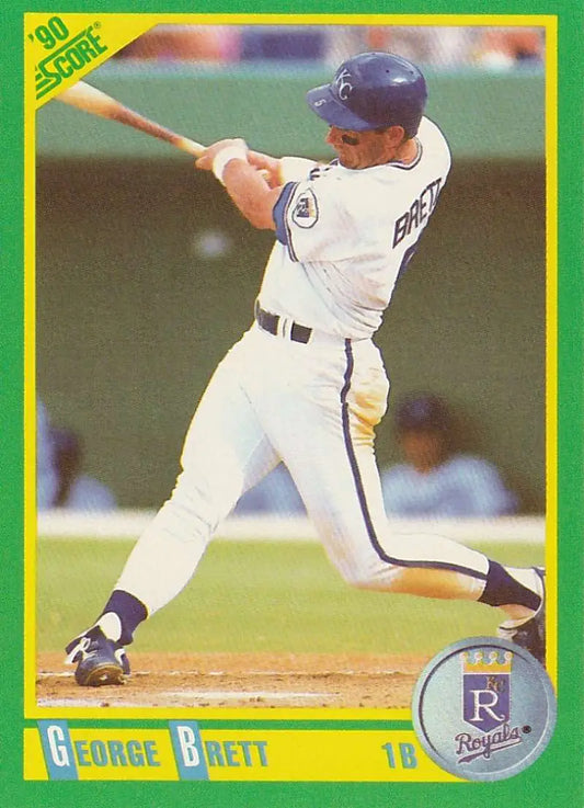 1990 Score #140 George Brett EX Excellent Kansas City Royals Baseball Card - Baseball Card Single