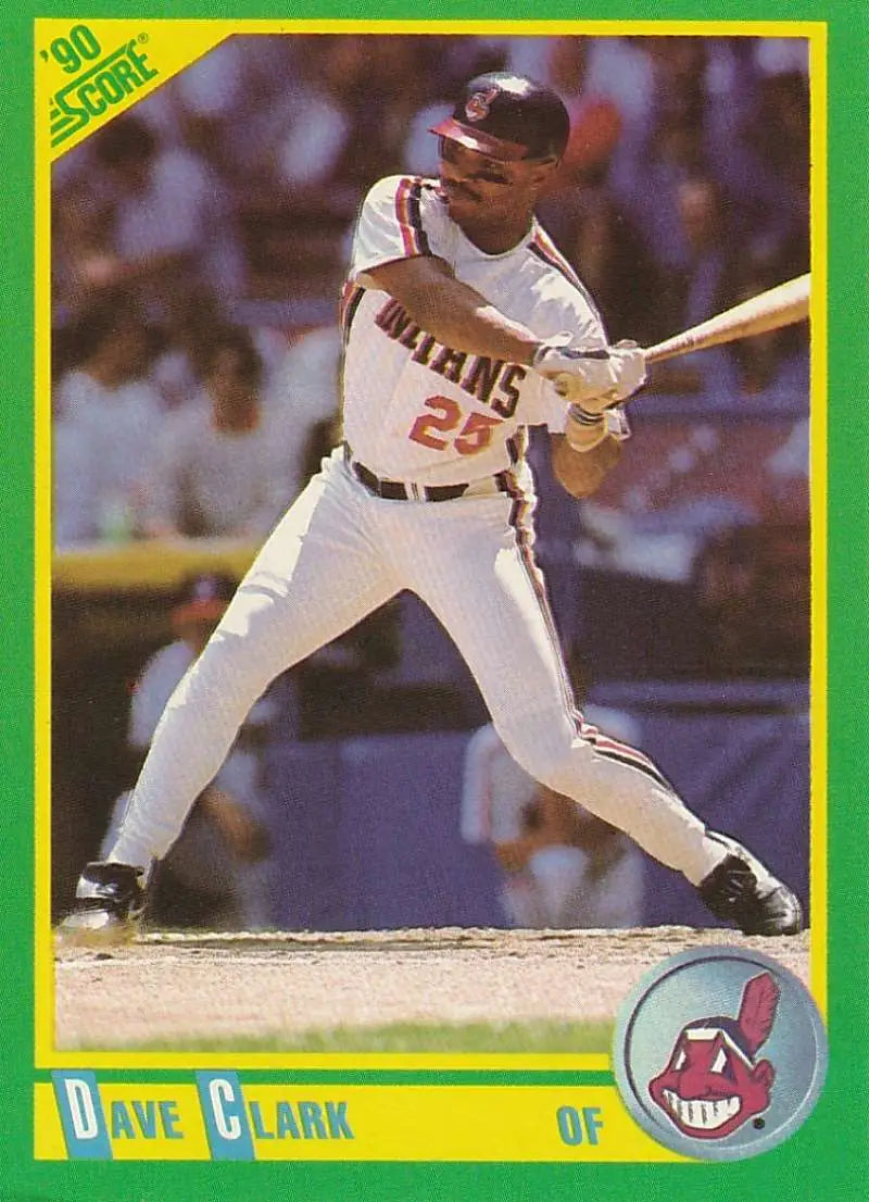 1990 Score #141 Dave Clark EX Excellent Cleveland Indians Baseball Card - Baseball Card Single