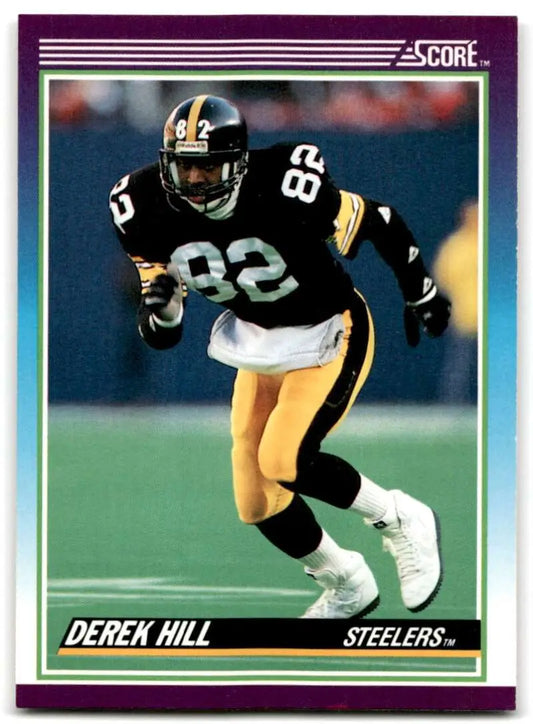 1990 Score #142 Derek Hill NM-MT RC Rookie Pittsburgh Steelers Football Card