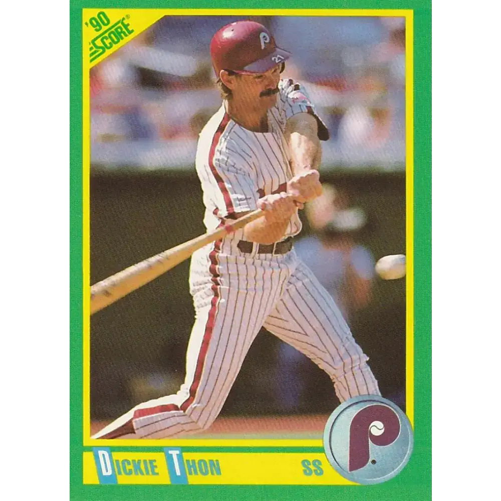 1990 Score #142 Dickie Thon NM-MT Philadelphia Phillies Baseball Card - Baseball Card Single