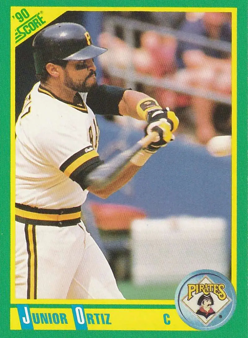 1990 Score #143 Junior Ortiz EX Excellent Pittsburgh Pirates Baseball Card - Baseball Card Single