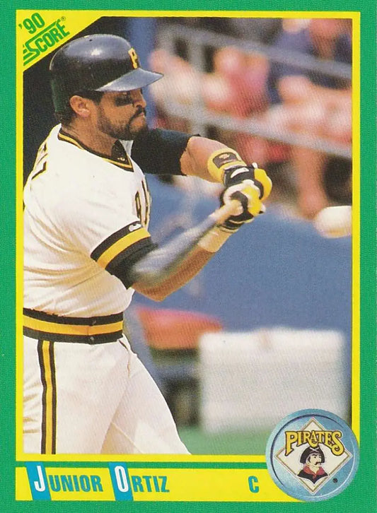1990 Score #143 Junior Ortiz EX Excellent Pittsburgh Pirates Baseball Card - Baseball Card Single