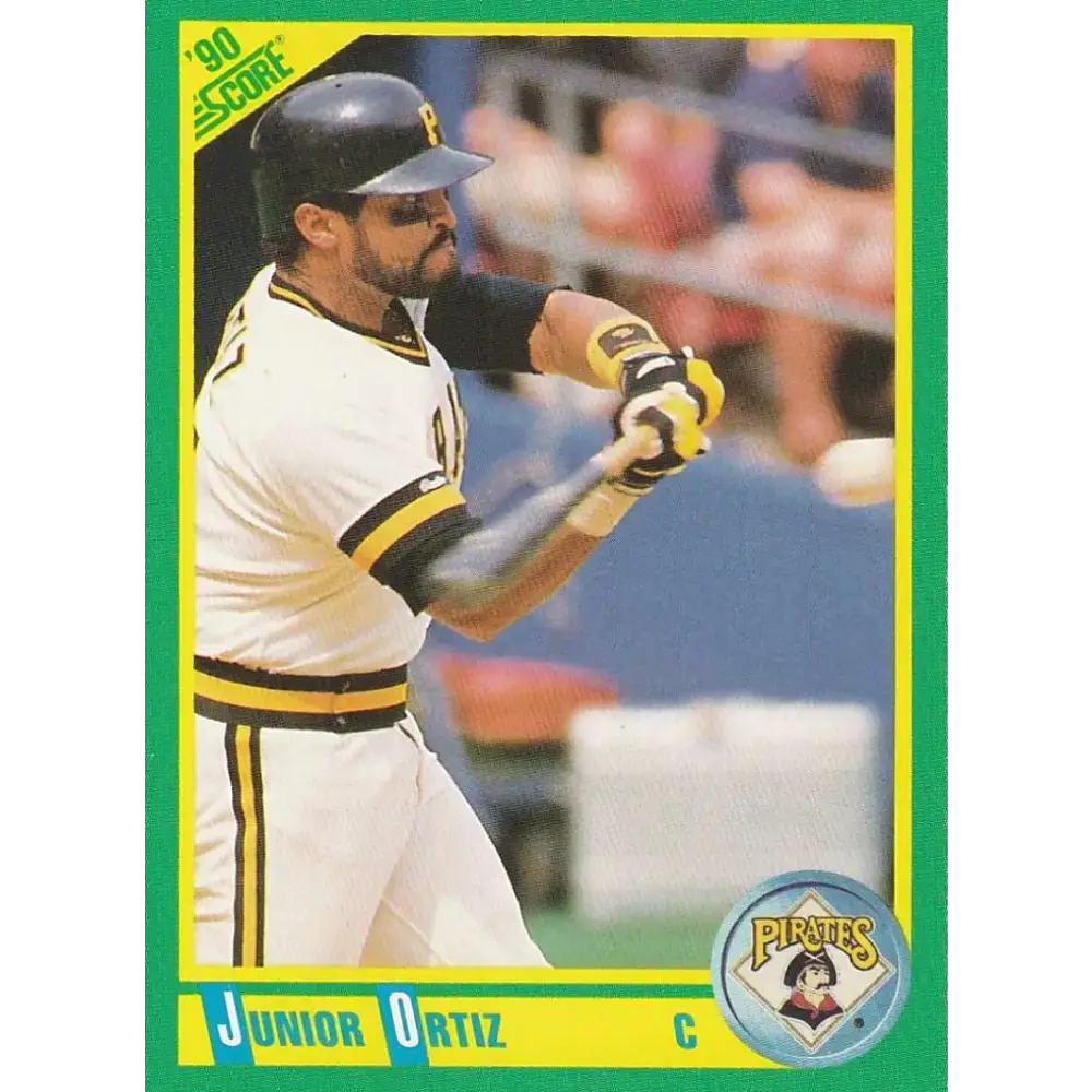 1990 Score #143 Junior Ortiz NM-MT Pittsburgh Pirates Baseball Card - Baseball Card Single