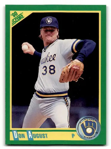 1990 Score #144 Don August NM-MT Brewers ID:46153 - Baseball Card Single