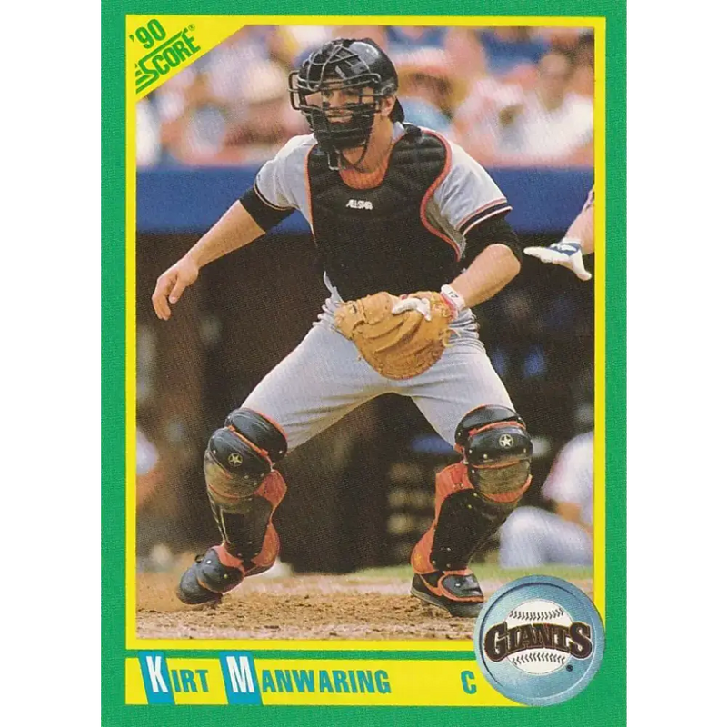 1990 Score #146 Kirt Manwaring NM-MT San Francisco Giants Baseball Card - Baseball Card Single
