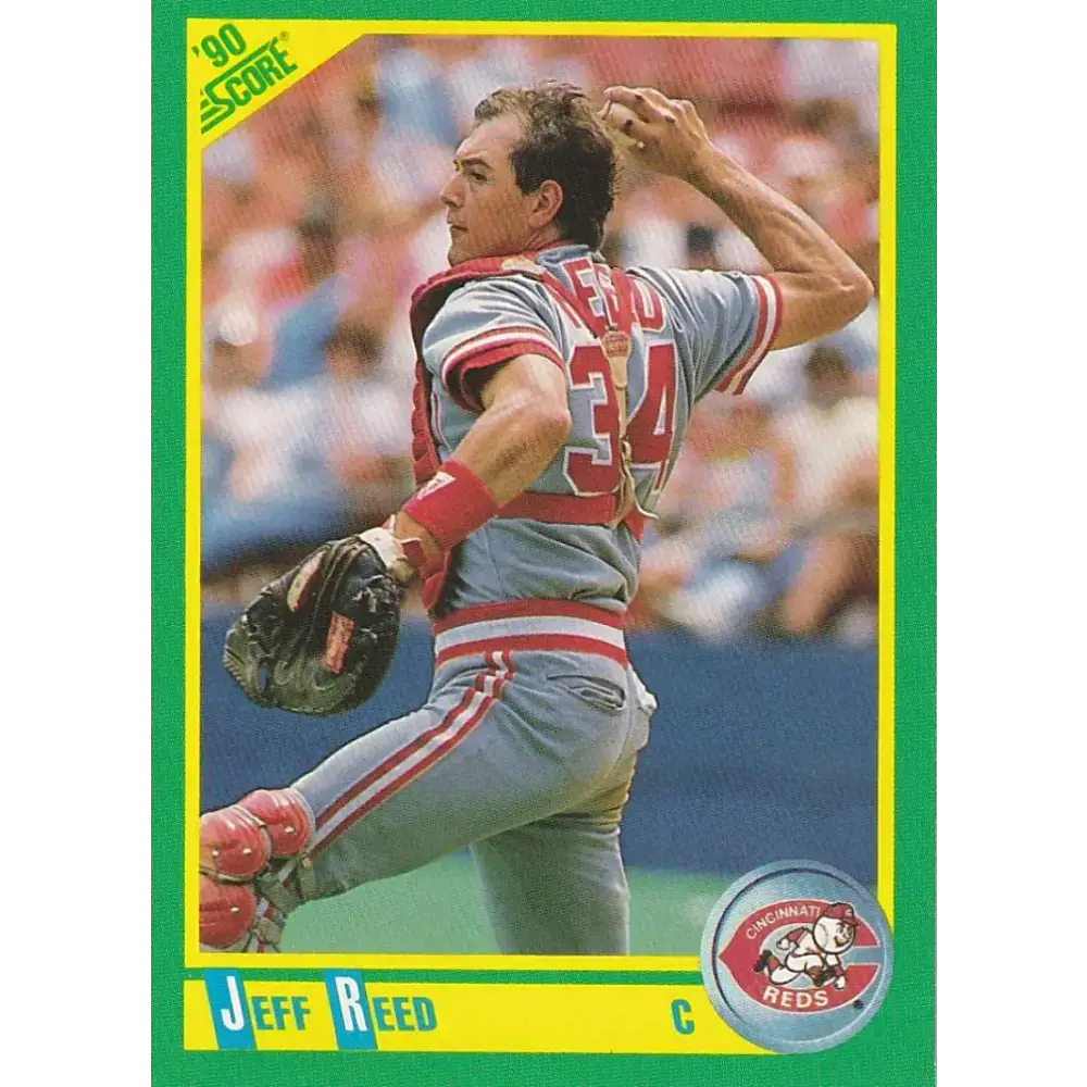 1990 Score #147 Jeff Reed NM-MT Cincinnati Reds Baseball Card - Baseball Card Single
