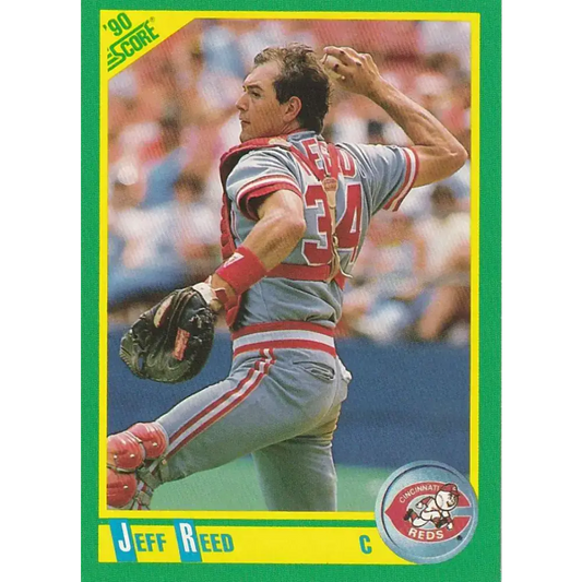 1990 Score #147 Jeff Reed NM-MT Cincinnati Reds Baseball Card - Baseball Card Single