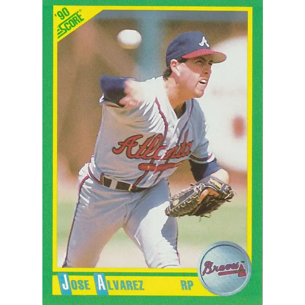 1990 Score #148 Jose Alvarez NM-MT Atlanta Braves Baseball Card - Baseball Card Single
