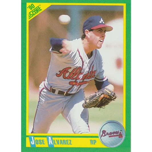 1990 Score #148 Jose Alvarez NM-MT Atlanta Braves Baseball Card - Baseball Card Single