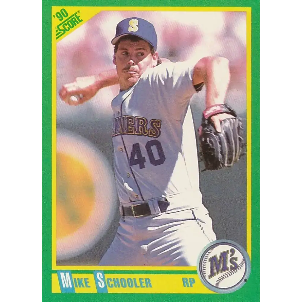 1990 Score #149 Mike Schooler NM-MT Seattle Mariners Baseball Card - Baseball Card Single