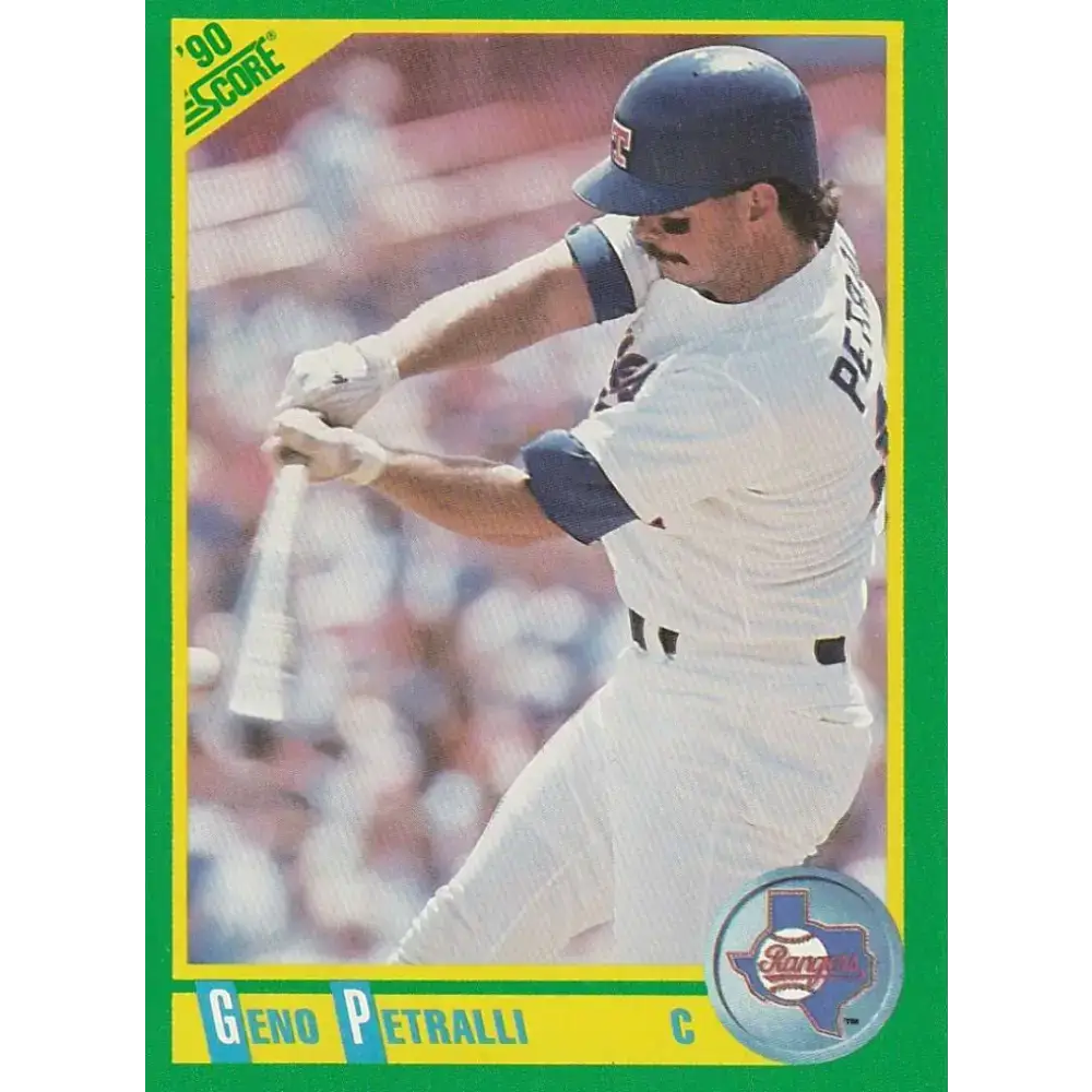 1990 Score #153 Geno Petralli NM-MT Texas Rangers Baseball Card - Baseball Card Single