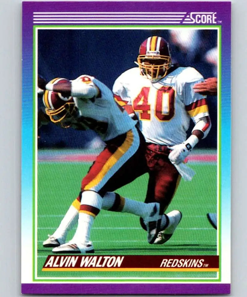 1990 Score #154 Alvin Walton NM-MT Washington Redskins Football Card - Football Card Single