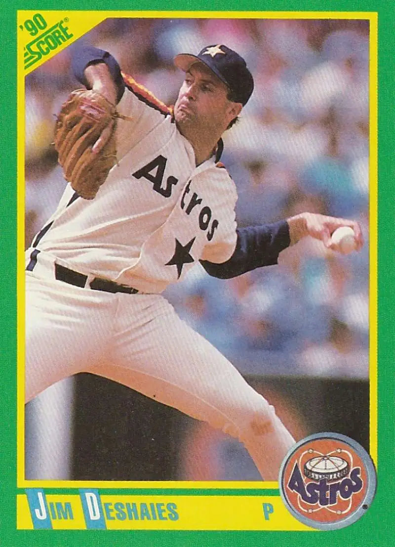 1990 Score #154 Jim Deshaies EX Excellent Houston Astros Baseball Card - Baseball Card Single