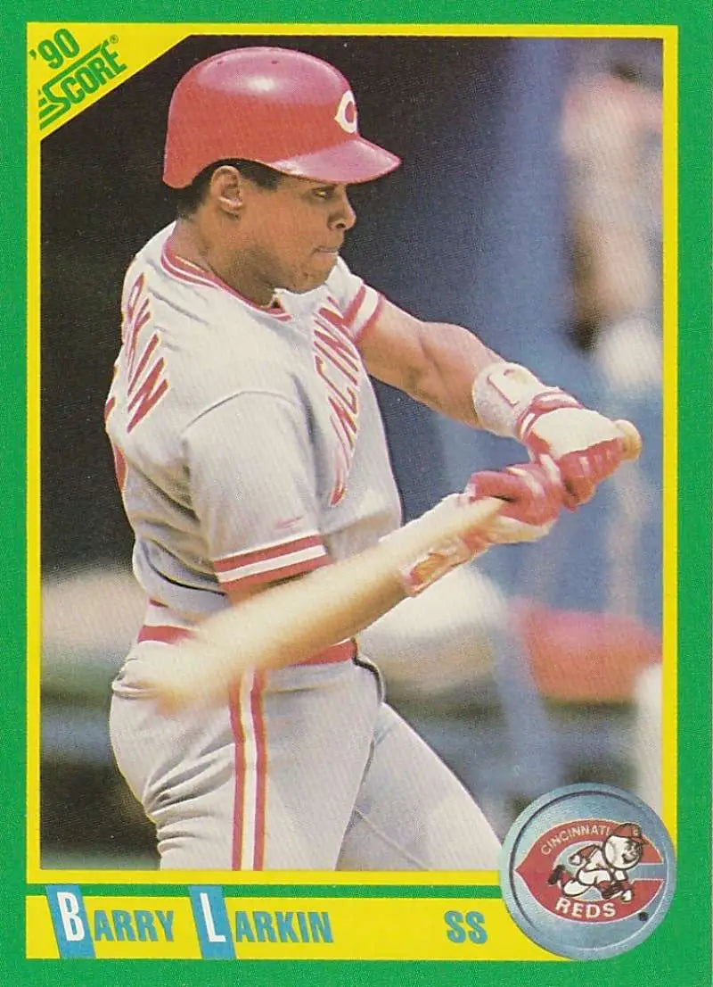 1990 Score #155 Barry Larkin EX Excellent Cincinnati Reds Baseball Card - Baseball Card Single